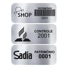 500 Etiqueta Para Patrimônio Ativo Fixo Controle Econômico Cor Preto Foto mini  2