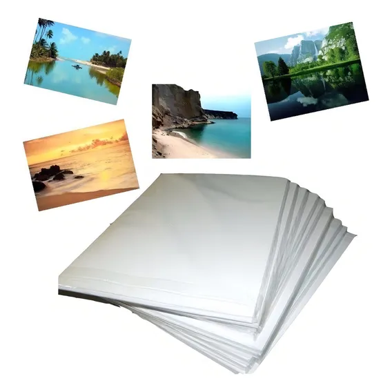 500 Fls Papel Foto Glossy A3 180g Dupla Face Prova D'agua Cor Branco Foto 1