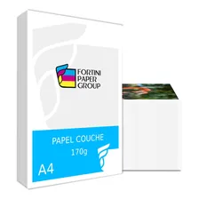 500 Folhas Papel Couche 170g / 180g Brilho Impressão Laser Cor Branco Foto mini 1