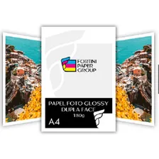 500 Folhas Papel Fotográfico A4 Glossy 180g Dupla Face Cor Branco Foto mini 1