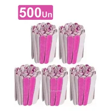 500 Lixa De Unha Descartável Rosa Pink Mini Lixa De Manicure Pedicure 8cm Pura Arte Foto mini 1