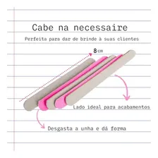 500 Lixa De Unha Descartável Rosa Pink Mini Lixa De Manicure Pedicure 8cm Pura Arte Foto mini 4
