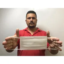 500 Máscara Descartável Cirúrgica Tripla Com Elástico (10cx) Cor Branco Foto mini 3
