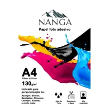 500 Papel Foto Glossy Adesivo 130g Brilho Prova D'agua A4 Cor Branco Foto mini 1