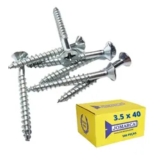 500 Parafuso Philips Madeira 3,5x40 Zincado 4cm Jomarfix Foto mini 1