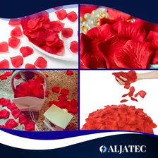 500 Pétalas De Rosas Artificiais Vermelha Foto mini 3