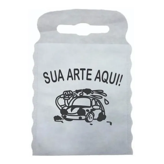 500 Sacolinhas- Lixo-car Personalizadas Cor Branco Foto 1