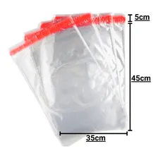500 Sacos Plástico Transparente Pp 35x45 Aba Colante Adesiva Foto mini  2