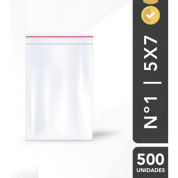 500 Sacos Saquinhos Pequenos Zip Lock Hermético N01 5x7 Foto 1