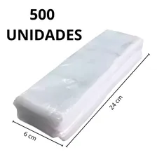 500 Saquinhos 24x6cm Para Geladinho, Dindin E Sacolé Cor Branco Foto mini 3