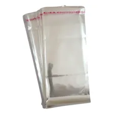 500 Un Saco Plástico 7x12 Transparente Aba Adesiva Foto  mini 1