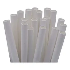 5000 Canudos De Papel Biodegradável 197 X 6mm Branca Cor Branco Foto mini 1