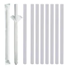 5000 Canudos De Papel Biodegradável 197 X 6mm Branca Cor Branco Foto mini 2