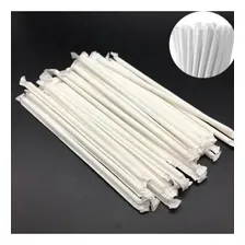 5000 Canudos De Papel Biodegradável 197 X 6mm Branca Cor Branco Foto mini 3
