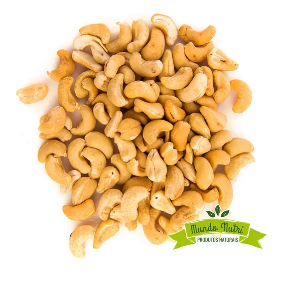 500g Castanha Caju Torrada W1 Inteira Premium Sem Sal Foto 1