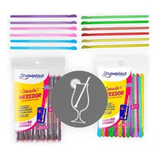 500u Canudo Mexedor Pp 6mm Sachê Drinks Coquetéis Strawplast Foto mini 1