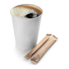 500un Copo De Café 180ml Em Papel Branco Liso Biodegradável Foto mini 1