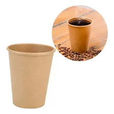 500un Copo De Papel Ecológico 120ml Impermeável Café Chá Cor Kraft Foto  mini 1