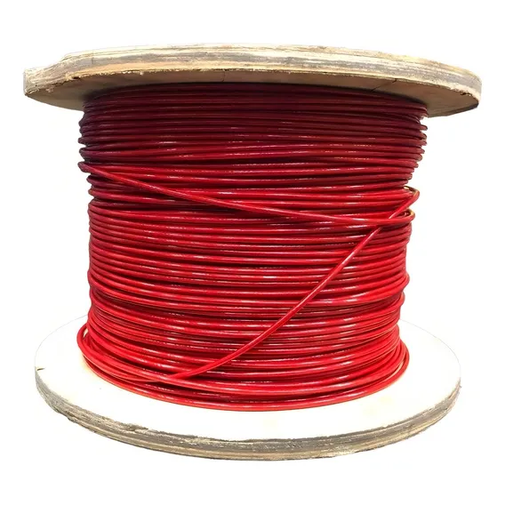 50m Cabo Aço Revestido Para Academia Vermelho 1/8 X 4,8 Mm Foto 1