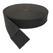 50m Fita Ca 40mm Preta Cadarço Alça Bolsas Mochilas Costura Foto mini  3