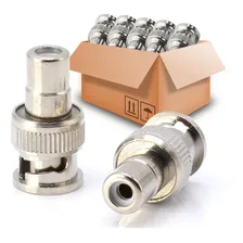 50pcs Conector Bnc Macho Rca Femea Cftv Tv Camera Adaptador Foto mini 1