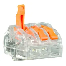 50un Kit Conector Emenda Rápida Alavanca Borne 3 Fios Foto mini 2