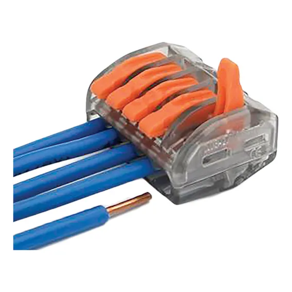 50un Kit Conector Emenda Rápida Alavanca Borne 5 Fios Foto 1