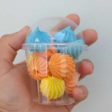50un Kit Copo Com Tampa Bolha Sem Furo 150ml Resistente Foto mini  2