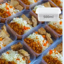 50un Pote Marmita Descartável 500ml Freezer Microondas Fit Foto mini 4