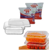 50un Pote Marmita Descartável 500ml Freezer Microondas Fit Foto mini 1