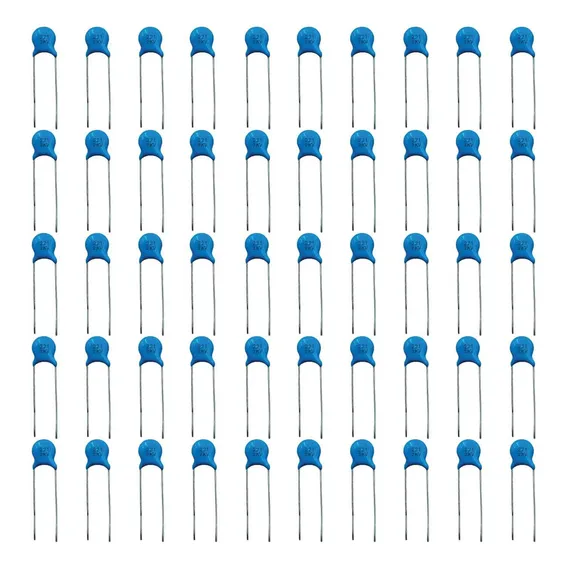 50x Capacitor De Disco Cerâmico 220pf 2kv Foto 1