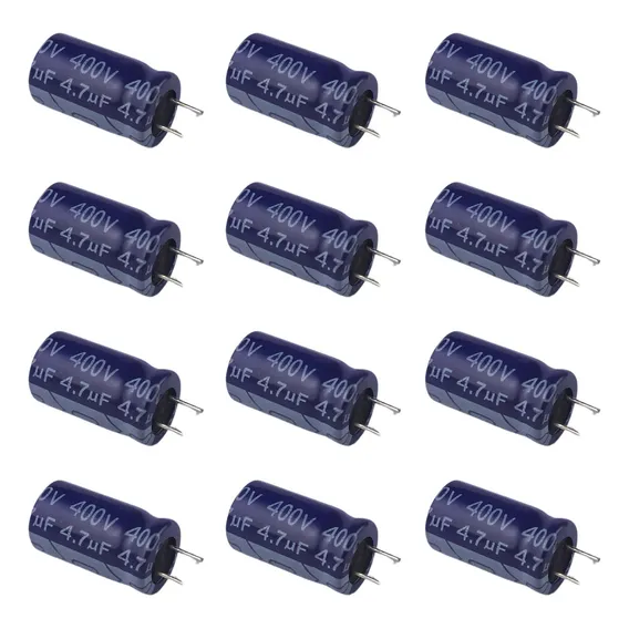 50x Capacitor Eletrolítico 4,7uf X 400v 105º Kit C/50 Peças Foto 1
