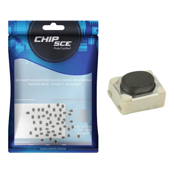 50x Chave Táctil Smd 4x4mm - 180ºgraus Foto 1