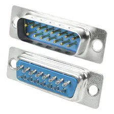 50x Conector Db15 Macho Solda Fio Serial Alta Qualidade Foto  mini 1