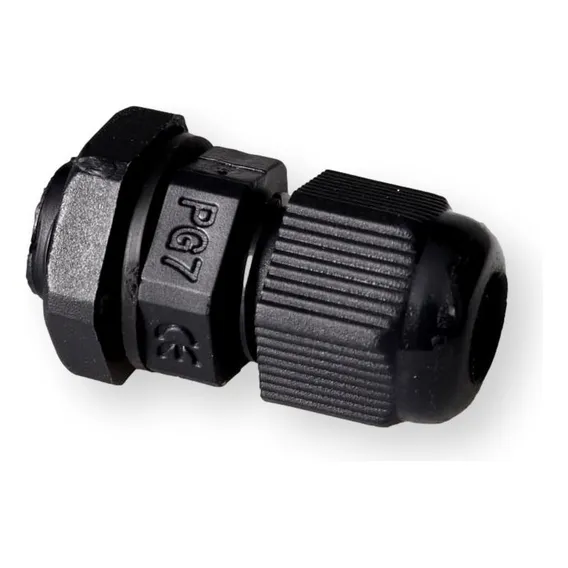 50x Prensa Cabo Pg7 Preto Ip68 (kit C/ 50 Peças) Foto 1