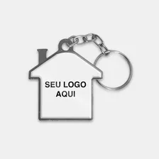 55 Chaveiro Chapinha Metal Casa Personalizado Resina 1x Foto mini  2