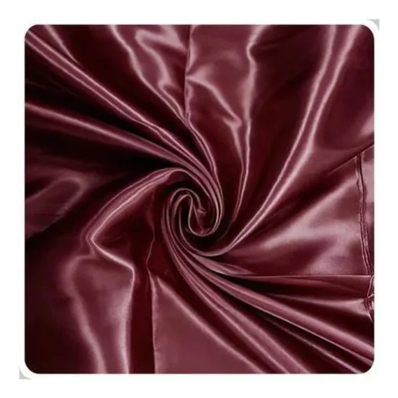5m Tecido Cetim Charmousse Premium Sem Lycra - Cores Vinho Foto 1