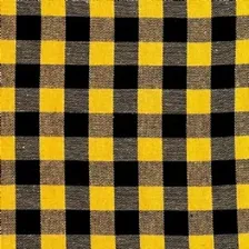 5m Tecido Flanela Xadrez 1,50 Largura - Amarelo/preto Foto  mini 1