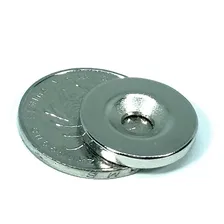 5pcs Imã De Neodimio Disco 20x3 - 20mm X 3mm Com Furo - N35 Foto mini  3
