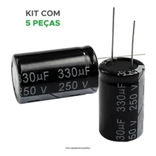 5x Capacitor Eletrolítico 330uf X 250v - 105 Graus Foto mini 2