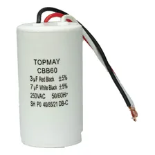5x Capacitor Partida 3 Fios 3uf + 7uf - 250v Foto mini 2