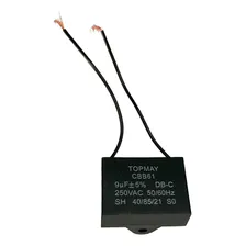 5x Capacitor Partida 9uf - 250v P/ Ventilador - Quadrado Foto mini  2