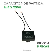 5x Capacitor Partida 9uf - 250v P/ Ventilador - Quadrado Foto mini  3
