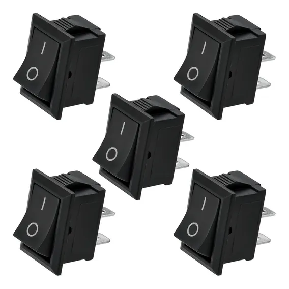 5x Chave Liga/desliga Tipo Gangorra - Kcd1-101 Cor Preto Foto 1