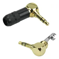 5x Conector P2 Plug Stereo 90 Graus Cachimbo Pronta - Pix Foto  mini 1