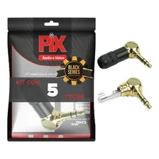 5x Conector P2 Plug Stereo 90 Graus Cachimbo Pronta - Pix Foto mini  2