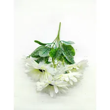 5x Gérbera Artificial Buque Com 25 Flores Cores Cor Branco Foto mini 2