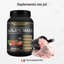 5x Isolate Mass Hipercalorico Proteinas Nobres 2kg Morango Foto mini 4