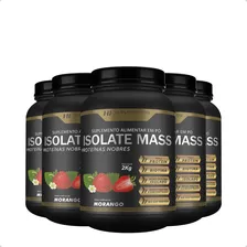 5x Isolate Mass Hipercalorico Proteinas Nobres 2kg Morango Foto  mini 1