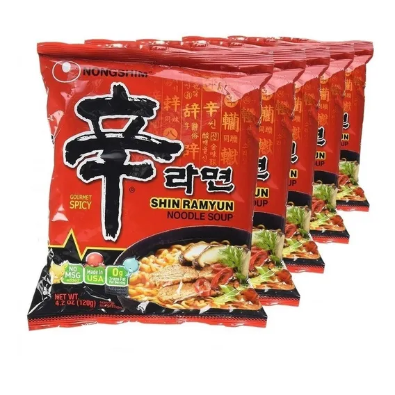 5x Lamen Coreano Apimentado Shin Ramyun 100g Nong Shin Foto 1